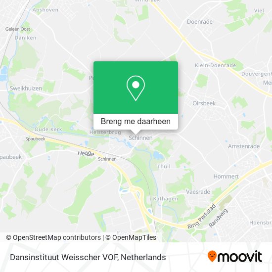 Dansinstituut Weisscher VOF kaart