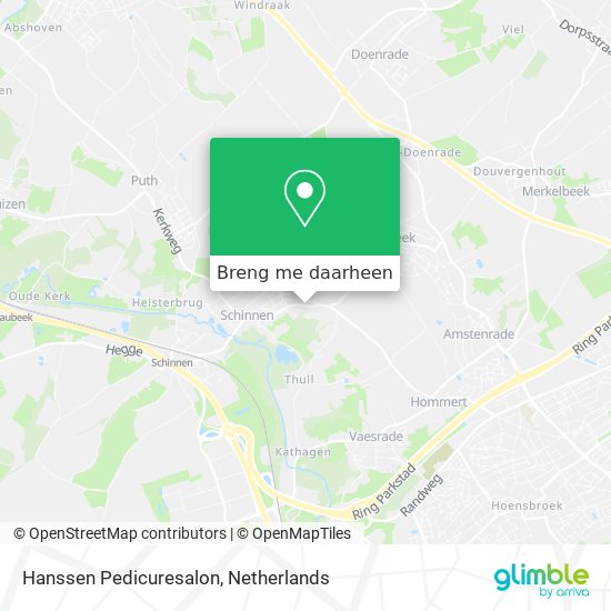 Hanssen Pedicuresalon kaart