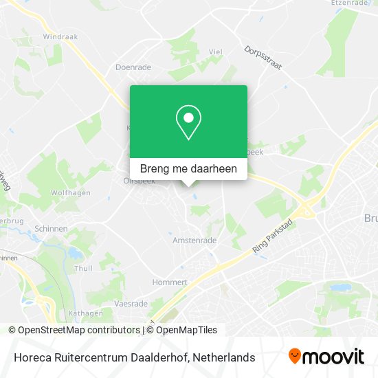 Horeca Ruitercentrum Daalderhof kaart