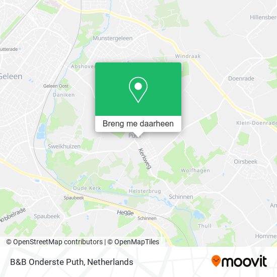B&B Onderste Puth kaart