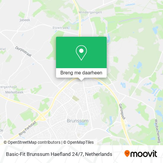 Basic-Fit Brunssum Haefland 24 / 7 kaart