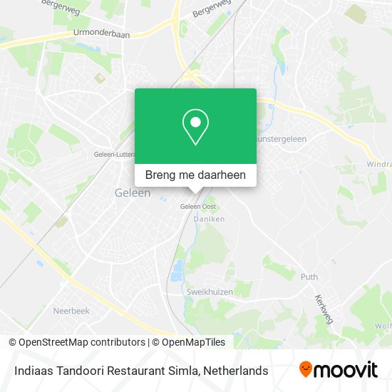 Indiaas Tandoori Restaurant Simla kaart