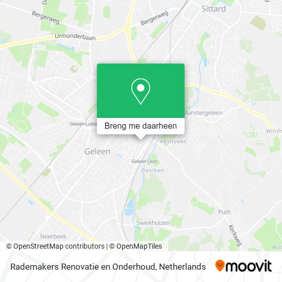 Rademakers Renovatie en Onderhoud kaart