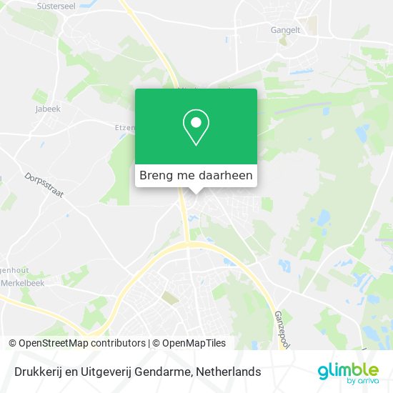 Drukkerij en Uitgeverij Gendarme kaart