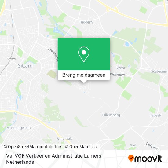 Val VOF Verkeer en Administratie Lamers kaart