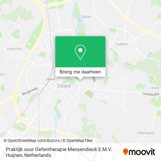 Praktijk voor Oefentherapie Mensendieck E.M.V. Huijnen kaart