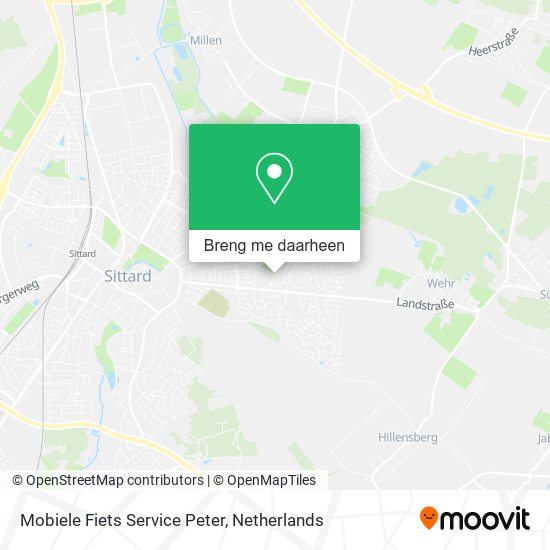 Mobiele Fiets Service Peter kaart