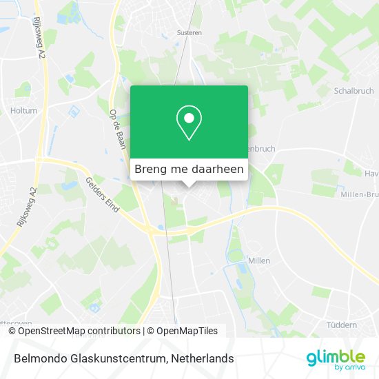 Belmondo Glaskunstcentrum kaart