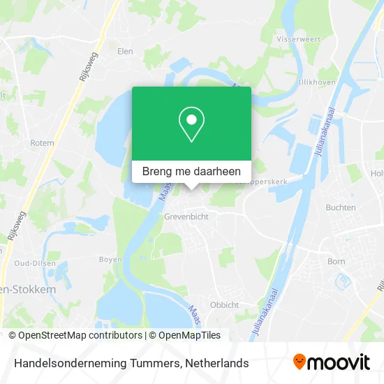 Handelsonderneming Tummers kaart