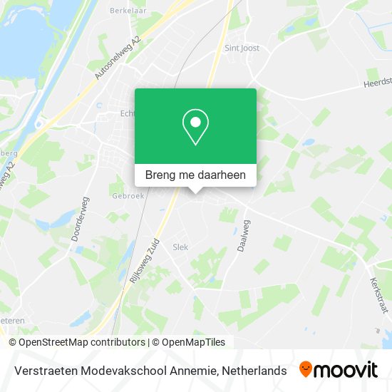 Verstraeten Modevakschool Annemie kaart