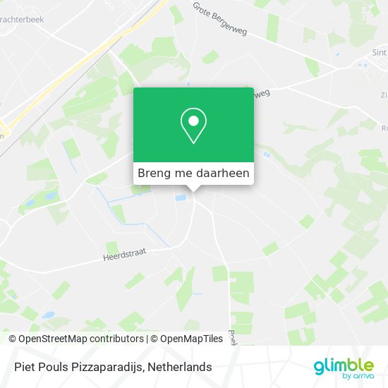 Piet Pouls Pizzaparadijs kaart