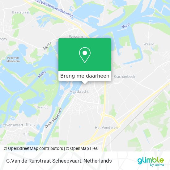 G.Van de Runstraat Scheepvaart kaart