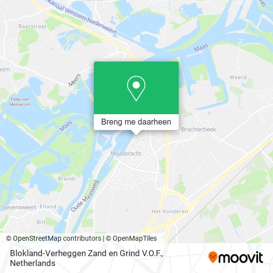 Blokland-Verheggen Zand en Grind V.O.F. kaart