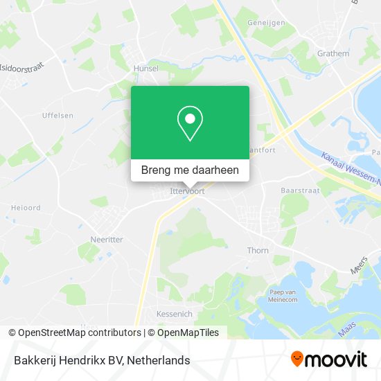 Bakkerij Hendrikx BV kaart