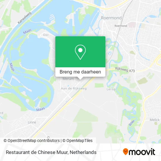 Restaurant de Chinese Muur kaart