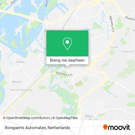 Bongaerts Automaten kaart