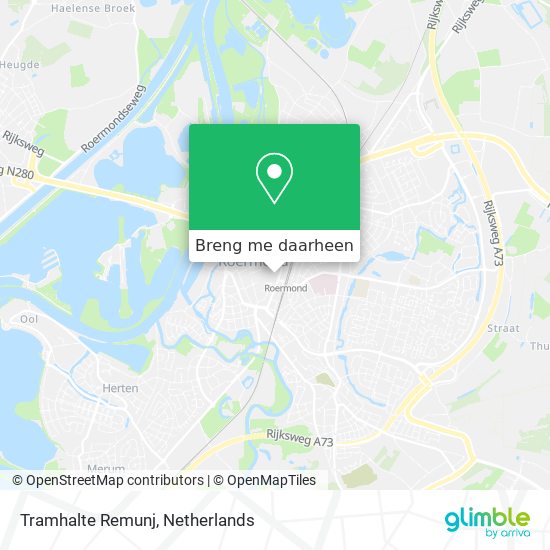 Tramhalte Remunj kaart