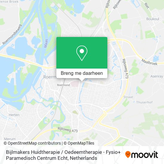 Bijlmakers Huidtherapie / Oedeemtherapie - Fysio+ Paramedisch Centrum Echt kaart