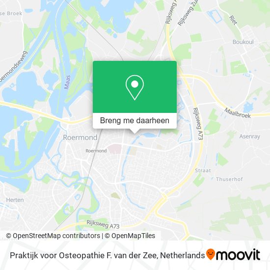 Praktijk voor Osteopathie F. van der Zee kaart