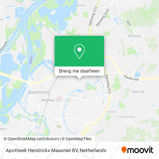 Apotheek Hendrickx Maasniel BV kaart