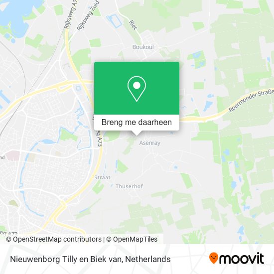 Nieuwenborg Tilly en Biek van kaart