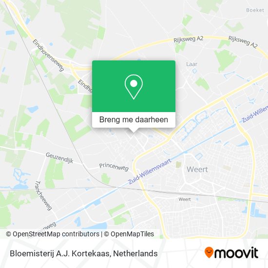 Bloemisterij A.J. Kortekaas kaart