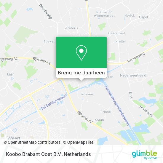 Koobo Brabant Oost B.V. kaart