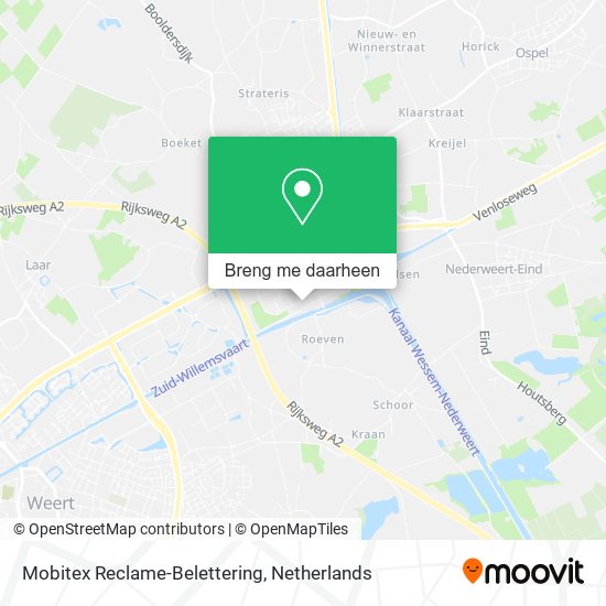 Mobitex Reclame-Belettering kaart