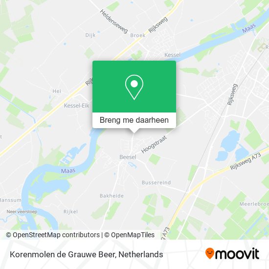 Korenmolen de Grauwe Beer kaart