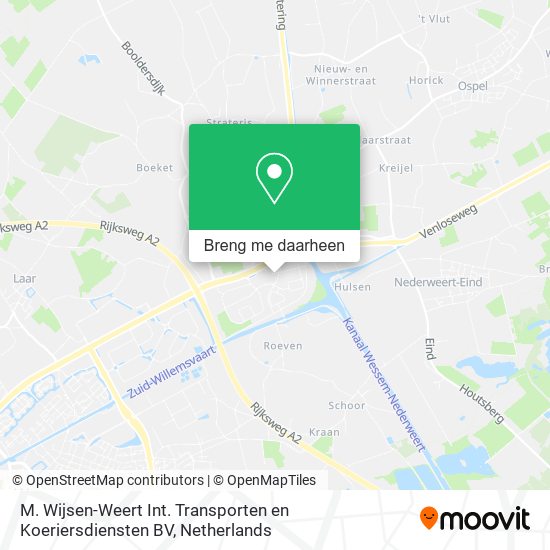 M. Wijsen-Weert Int. Transporten en Koeriersdiensten BV kaart