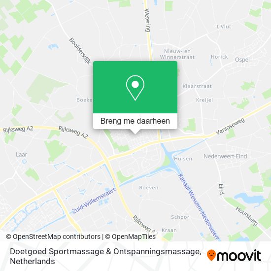 Doetgoed Sportmassage & Ontspanningsmassage kaart