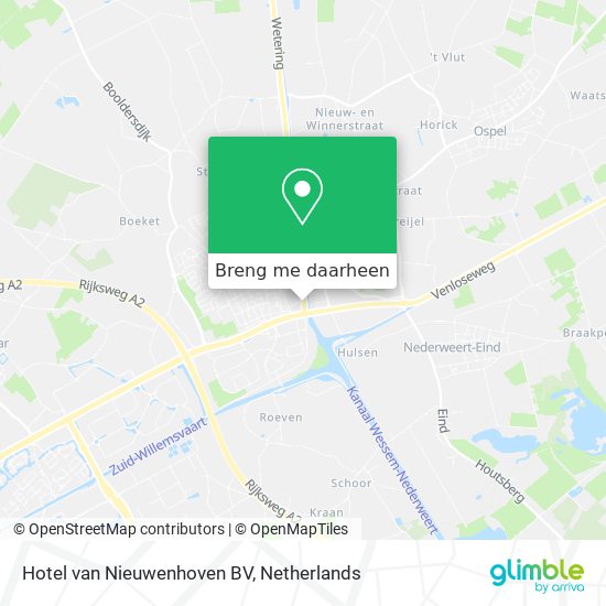 Hotel van Nieuwenhoven BV kaart