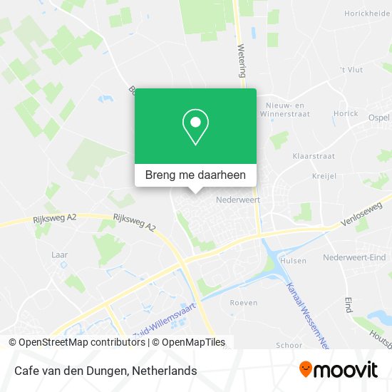 Cafe van den Dungen kaart