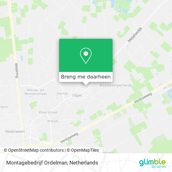 Montagebedrijf Ordelman kaart