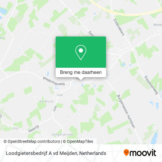 Loodgietersbedrijf A vd Meijden kaart