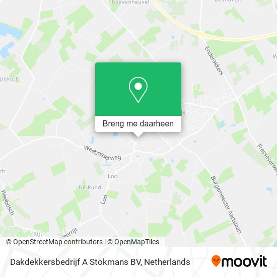 Dakdekkersbedrijf A Stokmans BV kaart