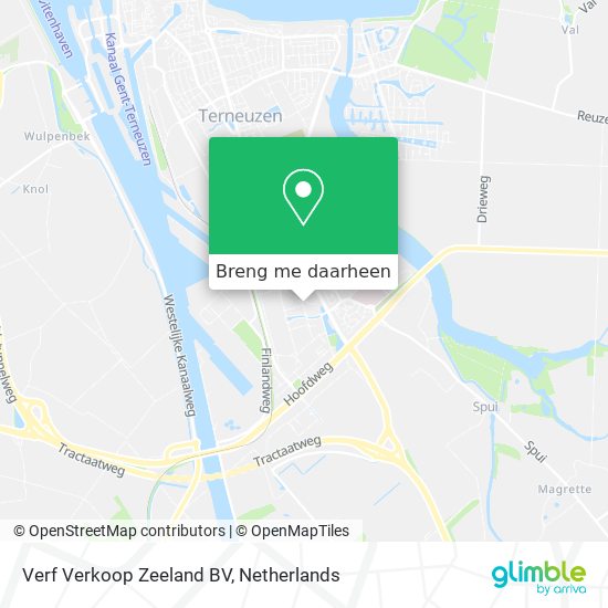 Verf Verkoop Zeeland BV kaart