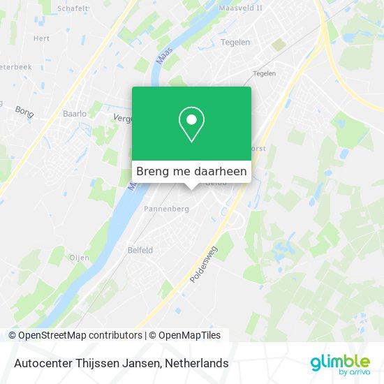 Autocenter Thijssen Jansen kaart