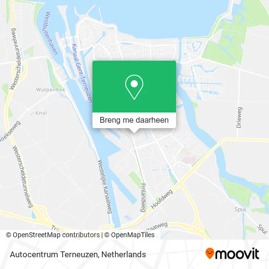 Autocentrum Terneuzen kaart