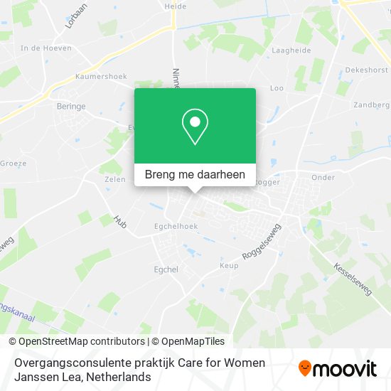 Overgangsconsulente praktijk Care for Women Janssen Lea kaart
