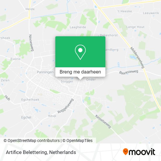 Artifice Belettering kaart