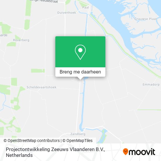 Projectontwikkeling Zeeuws Vlaanderen B.V. kaart