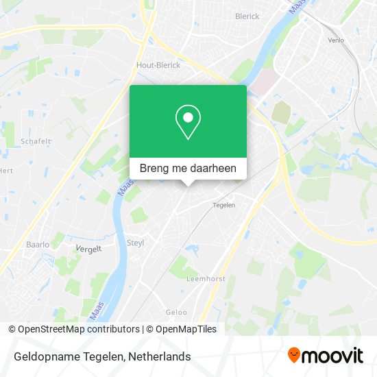 Geldopname Tegelen kaart