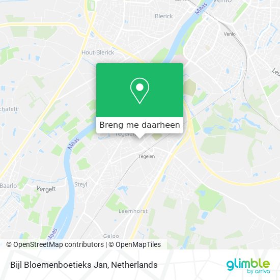 Bijl Bloemenboetieks Jan kaart