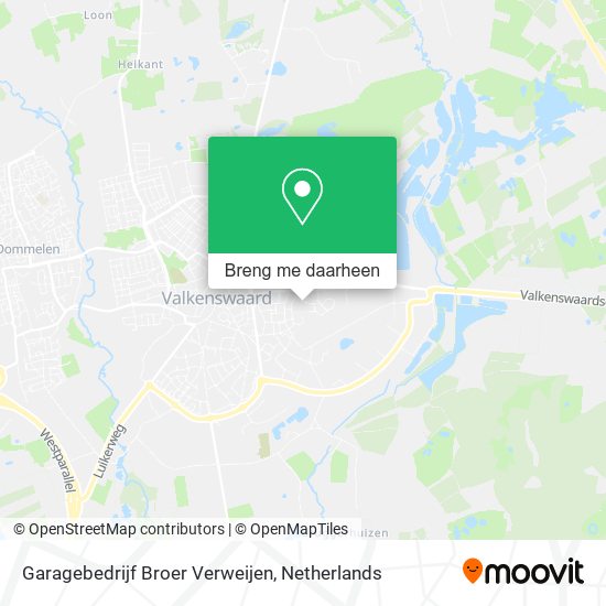 Garagebedrijf Broer Verweijen kaart