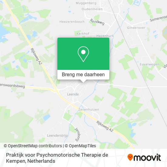 Praktijk voor Psychomotorische Therapie de Kempen kaart