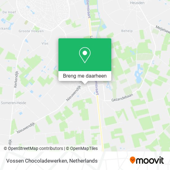 Vossen Chocoladewerken kaart