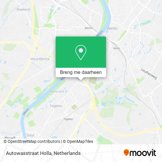 Autowasstraat Holla kaart