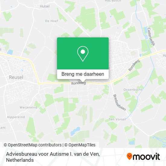 Adviesbureau voor Autisme I. van de Ven kaart