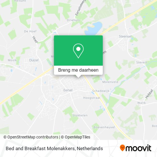 Bed and Breakfast Molenakkers kaart